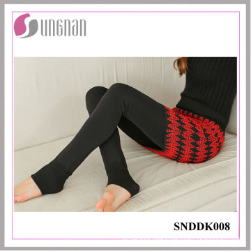 2015 Latest Warm Fake Two-Piece Culottes Thicken Fleece Foot Leggings